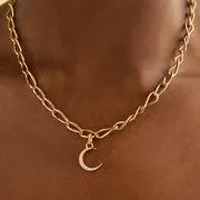 Astrid & Miyu Moon breloque clip or lune