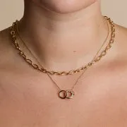 Astrid & Miyu Orbit Crystal Pendant collier or cristal