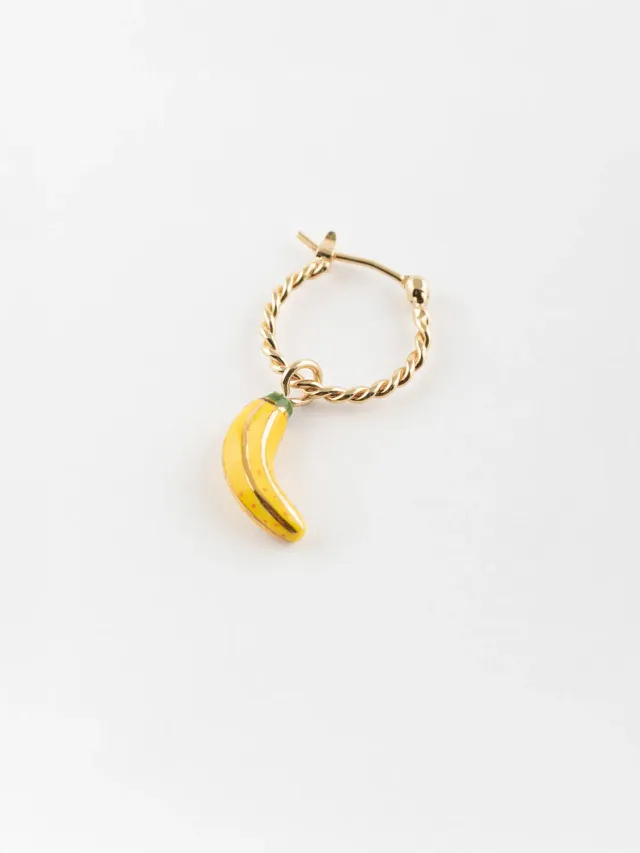 Nach Bijoux mini créole banane porcelaine à l'unité