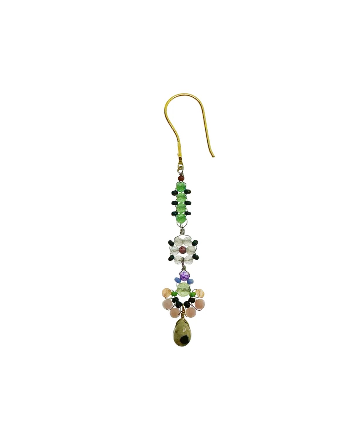 Le Fourbi de Capucine P27 boucles d'oreilles jaspe labradorite