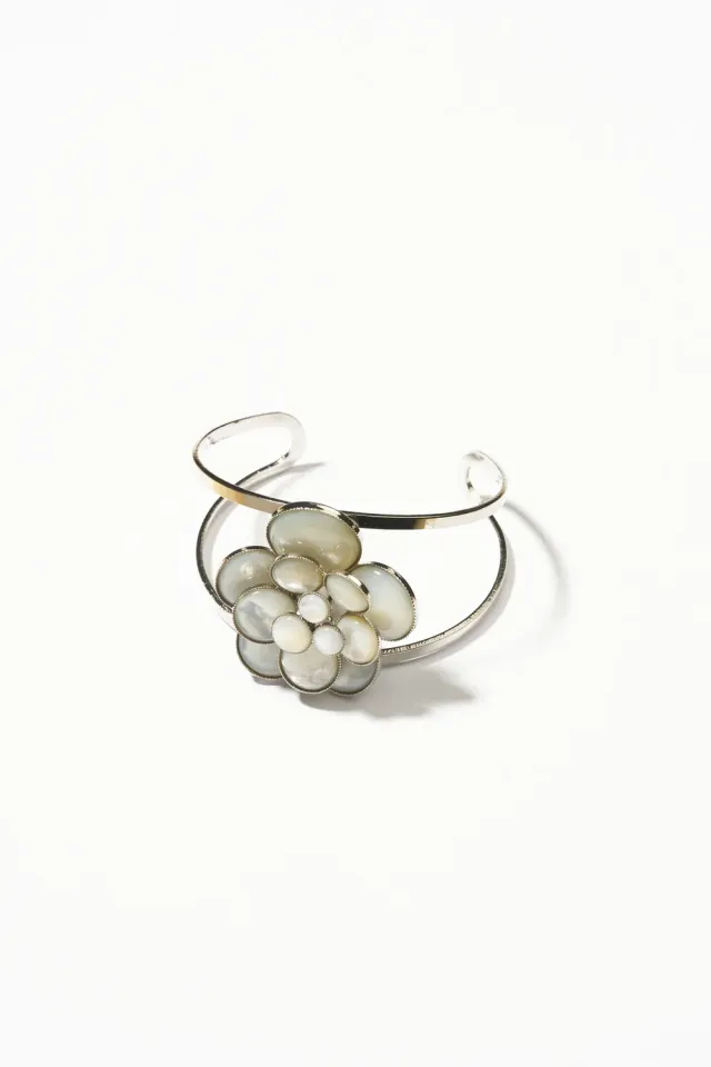 Philippe Ferrandis Cielo cuff manchette nacre blanche réglable
