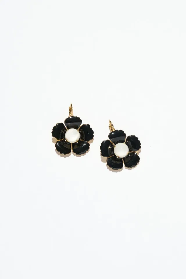 Philippe Ferrandis Black Blossom boucles d’oreilles dormeuses