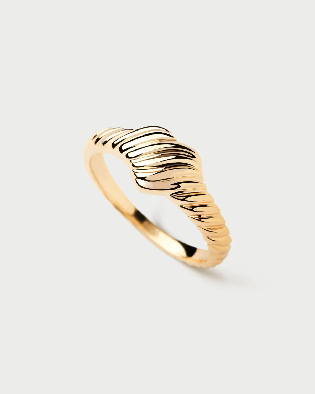 PDPAOLA Love Stamp bague or massif 7 mm