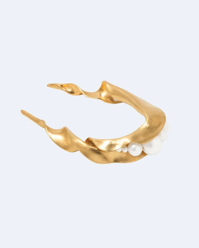 Completedworks Drippty Drip barrette cheveux perle dorée