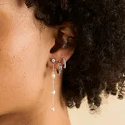 Astrid & Miyu Pearl Chain boucles argent perle chaîne