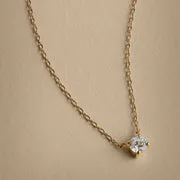 Astrid & Miyu Diamond Solitaire collier or diamant
