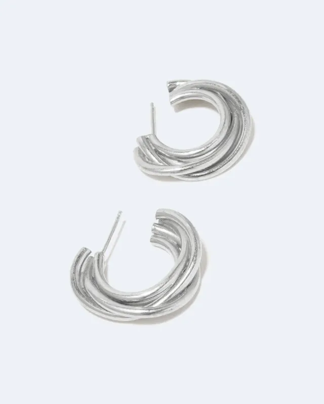 Completedworks Encounter Boucles argent recyclé créoles