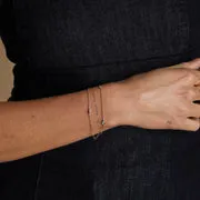 Astrid & Miyu Opal Charm double bracelet opale doré