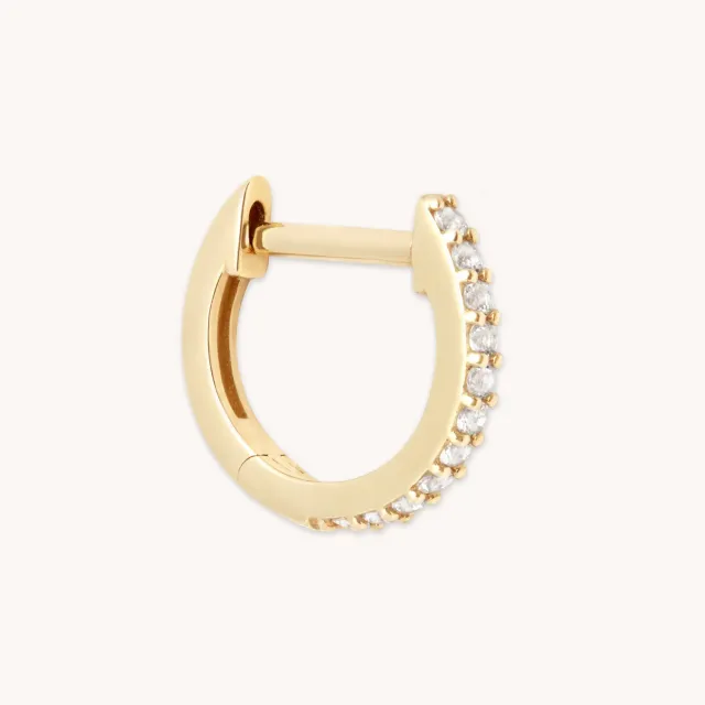 Astrid & Miyu Gem anneau piercing or massif gemme