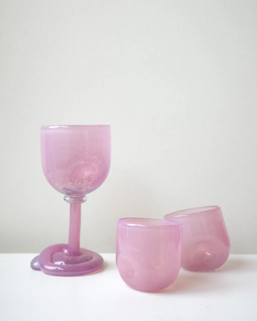 Completedworks Thaw lot de 2 verres rose verre recyclé