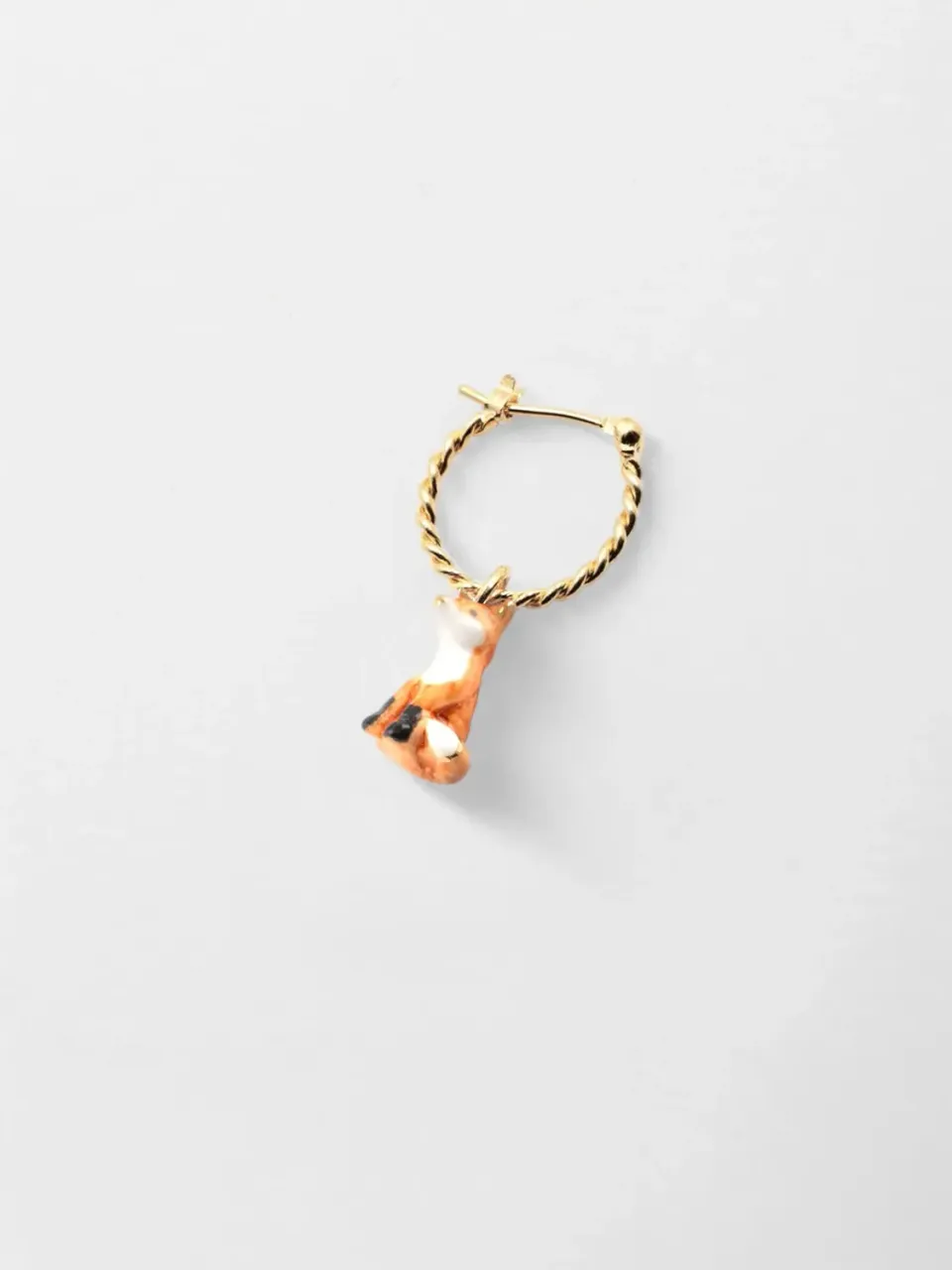 Nach Bijoux Mini créole renard boucle d'oreille porcelaine à l'unité