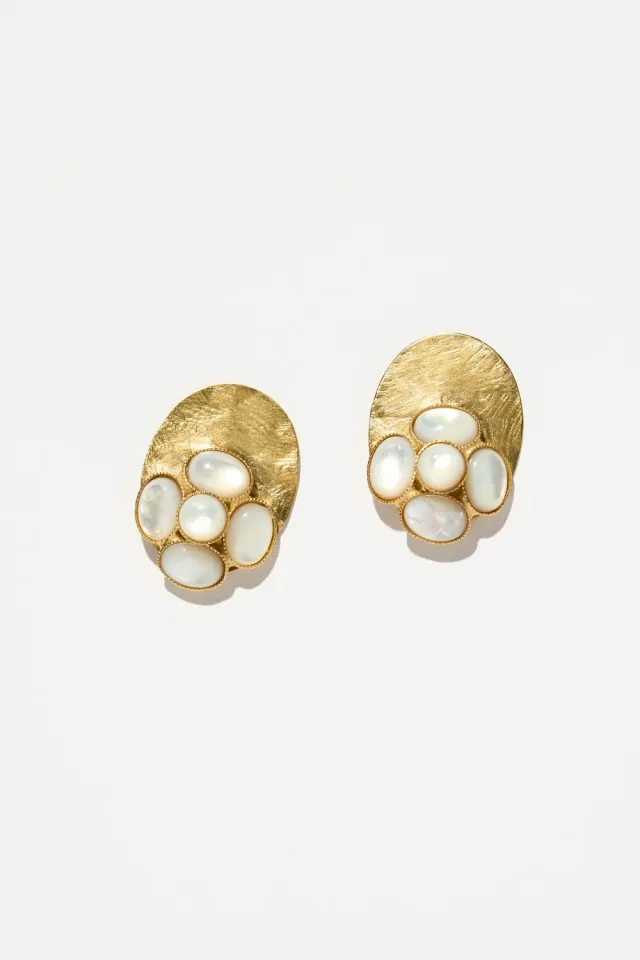 Philippe Ferrandis Camelia Byzance boucles percées nacre