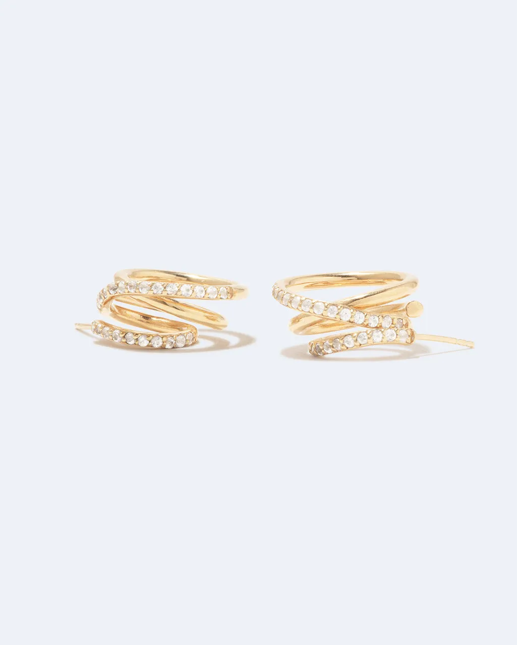 Completedworks Flow clous d'oreilles topaze blanche vermeil