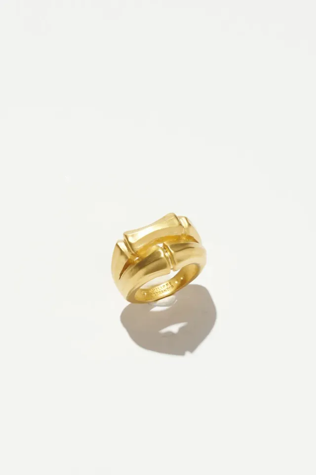 Philippe Ferrandis Bambou bague dorée ajustable